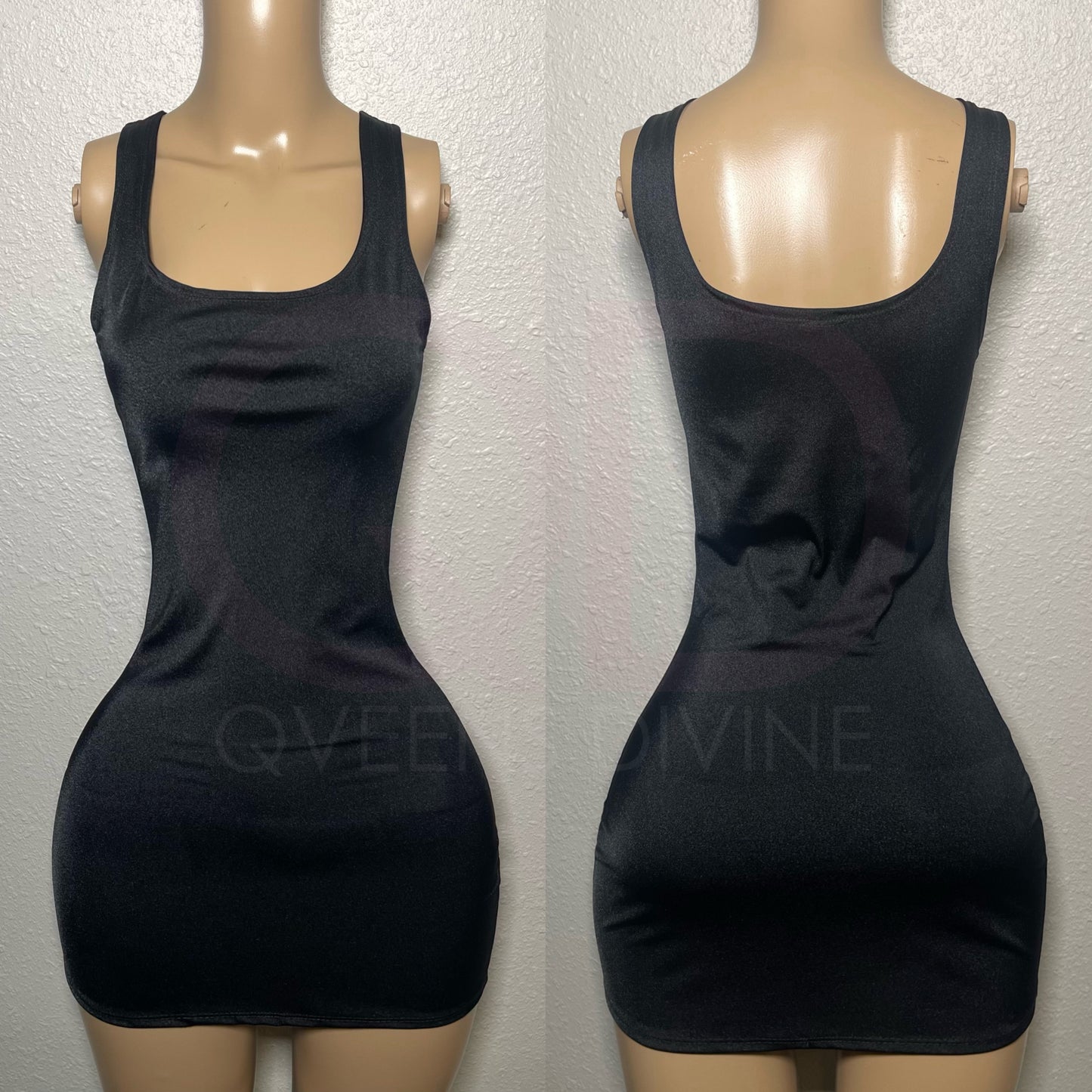 Black Scoop Neck Tank Dress