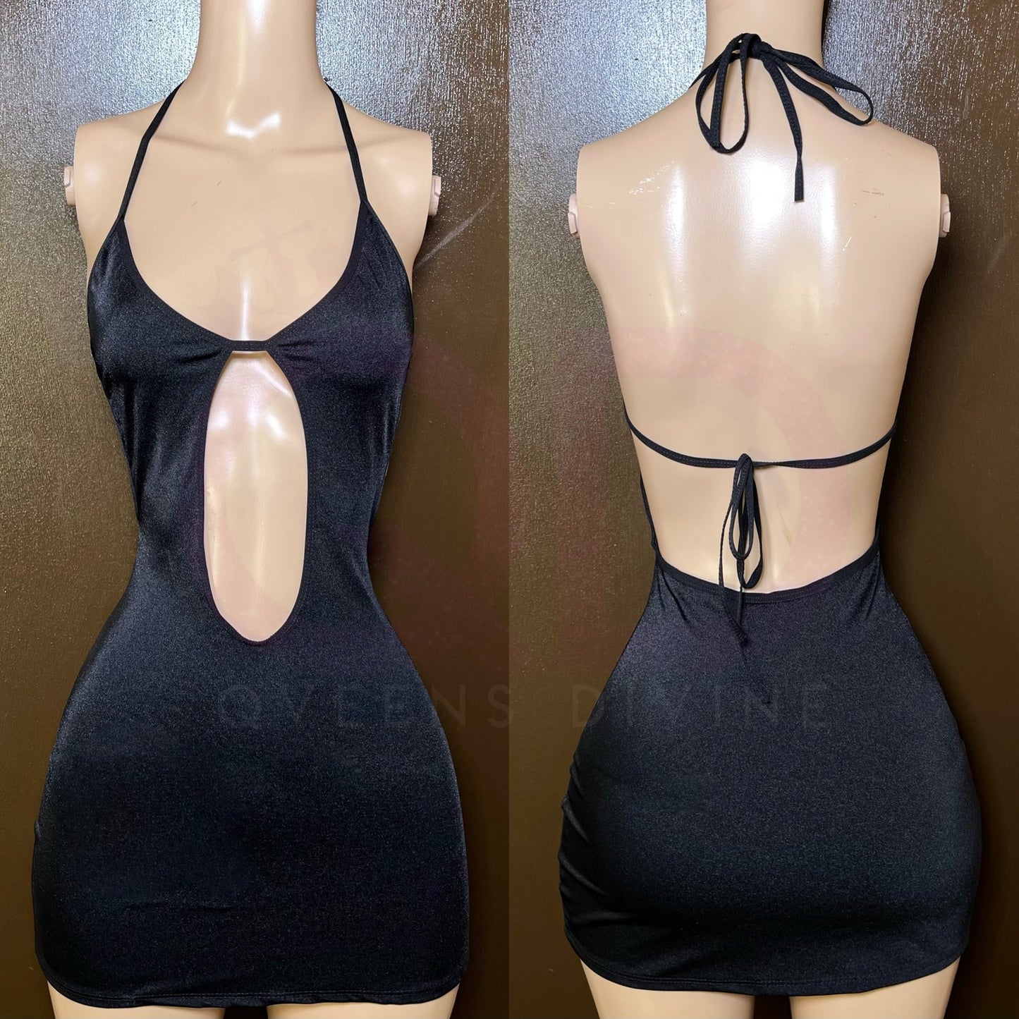 Black Out Halter Dress