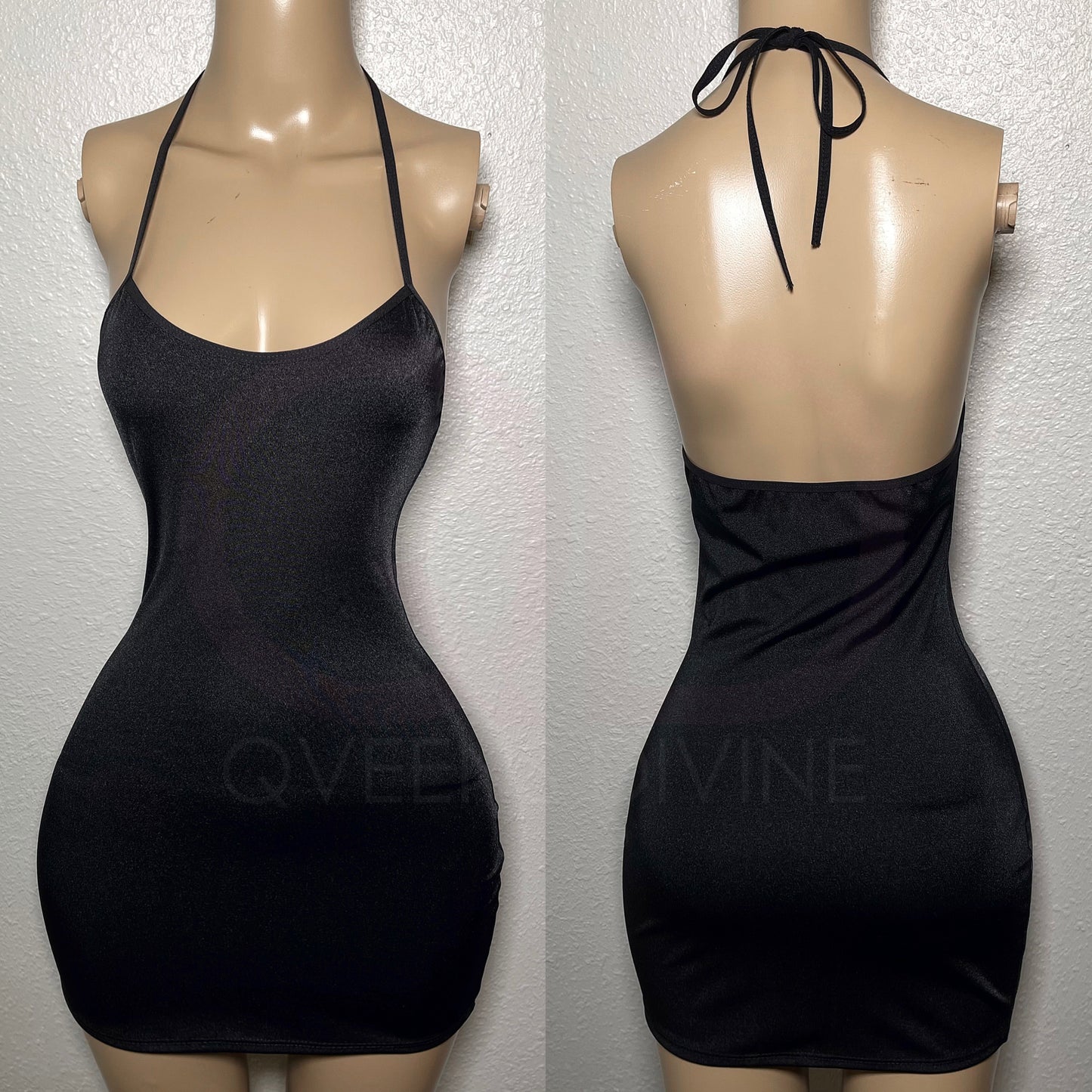 Black Scoop Neck Sleeveless Dress